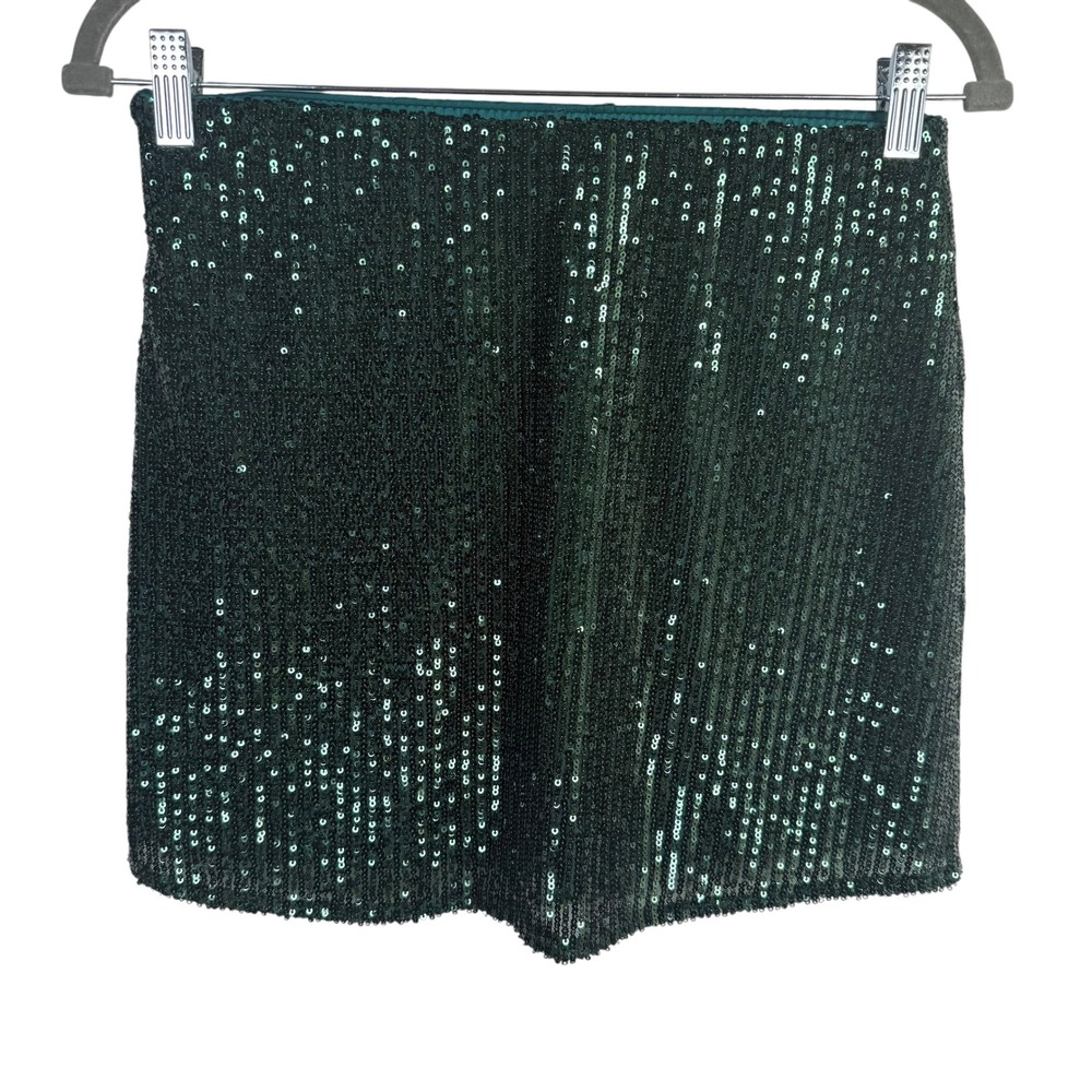Show Me Your Mumu Emerald Green All Night Sequin Skort Size Small NWT